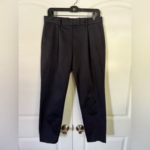 Theory Navy Pleated Trouser